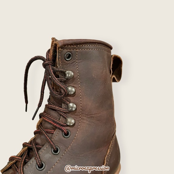 Frye Logger 8G Brown Leather Distressed Lace Up Lug Sole Work/Hiking Moto Boot - Picture 13 of 16